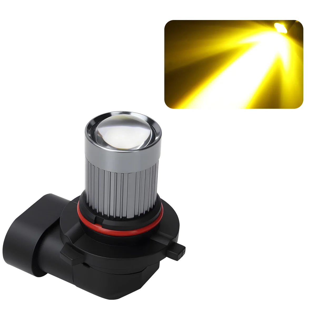 2pcs New Laser Projector Mini Lens Car H7 LED 9005 9006 Super Bright Headlight 12V H11 Car Anti Fog Lamp Bulbs DRL 6000K White
