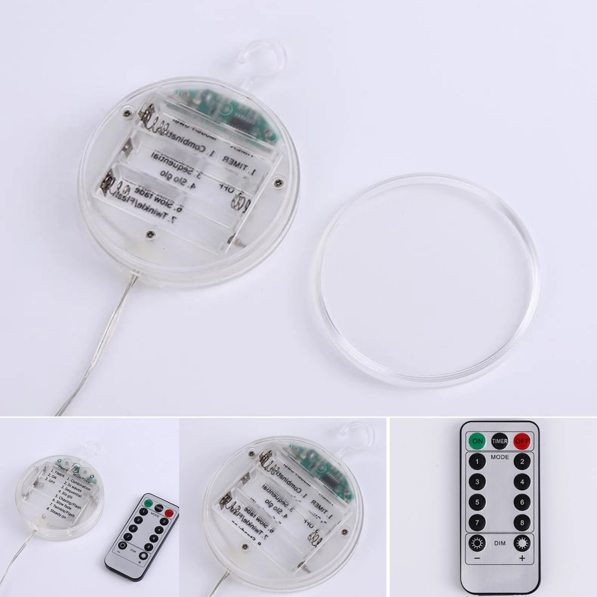 3AA Battery Box 5V COB LED Light Strip With Remote Blue Whit