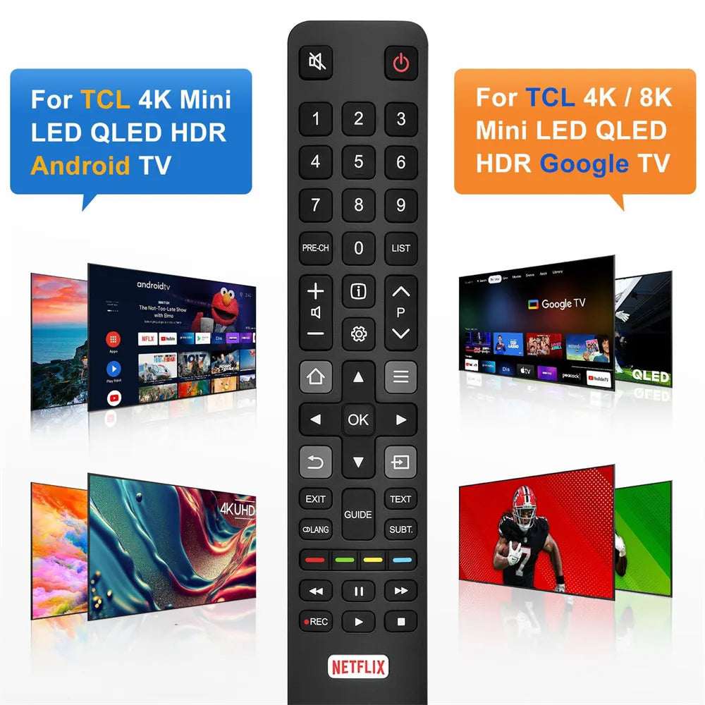 Universal Remote Control Replacement RC802N YAI2 for TCL Sma