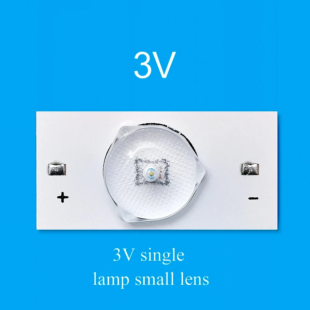 100 pcs LED Backlight strip 6V 3V SMD Lamp Beads with Optical Lens Fliter for 32-65 inch LED TV Repair(3V with Cable) 100%NEW