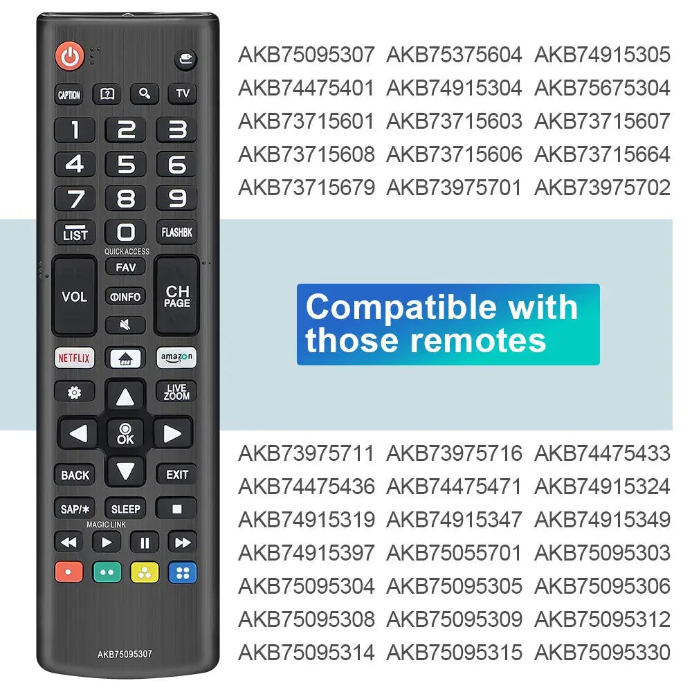 AKB75095307 Universal Remote Control Compatible for LG Smart