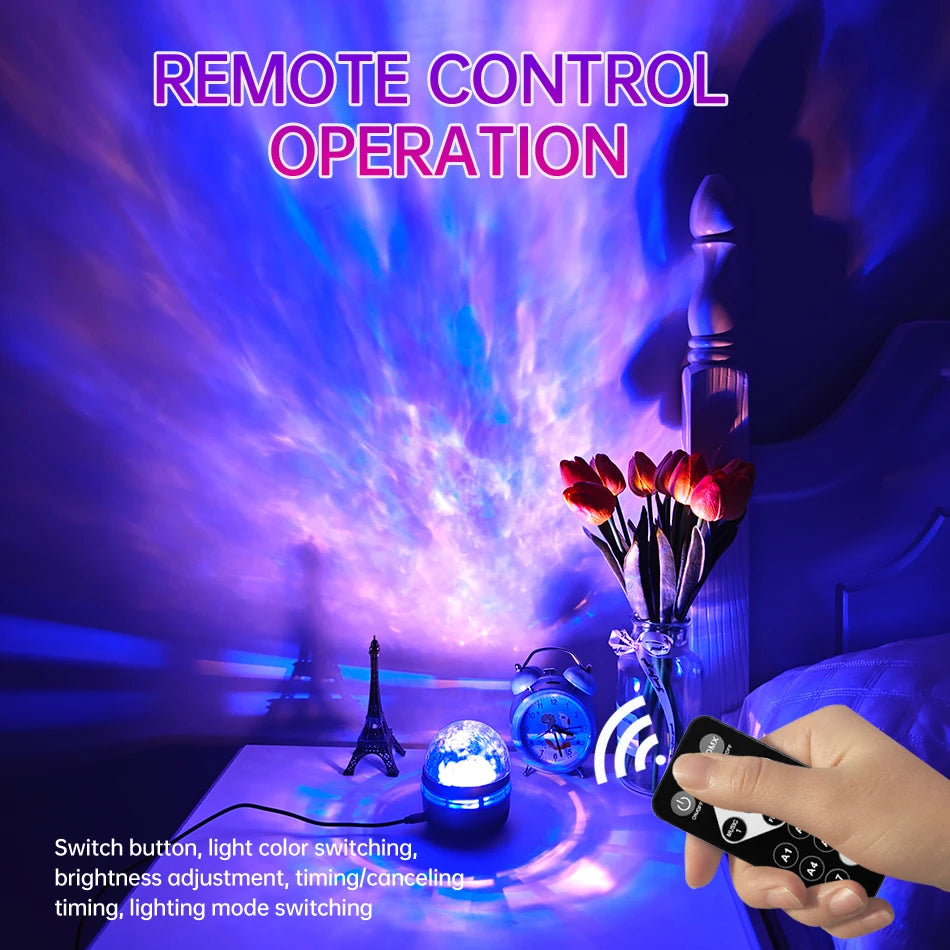 LED Star Galaxy Projector Lamp USB Auto Rotating Magic Ball 