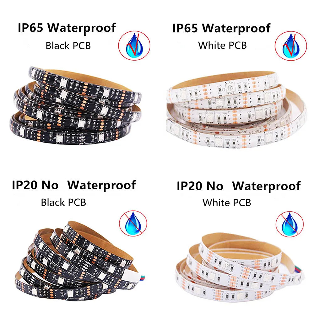 5V RGB LED Strip 5050 30LEDs/m Waterproof IP21 IP65 Flexible