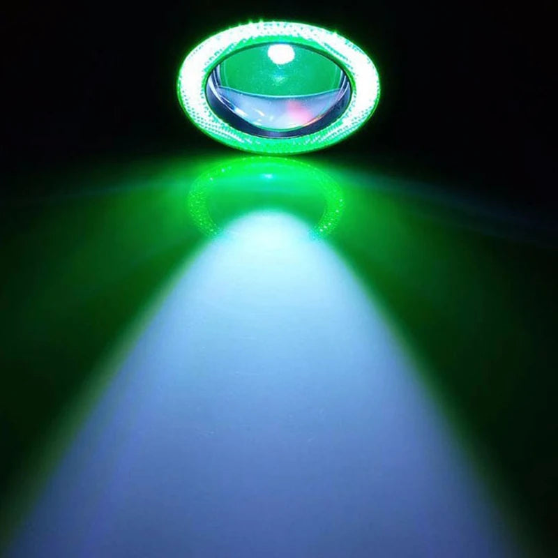 2.5 Inch Angel Eyes Halo Ring 12V Auto Modified Car LED Fog Light Headlight Bulb Projector Led COB Auto DRL Fog Light Lamp