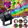 16 Pattern Christmas Projector USB LED Lighting Santa Claus 