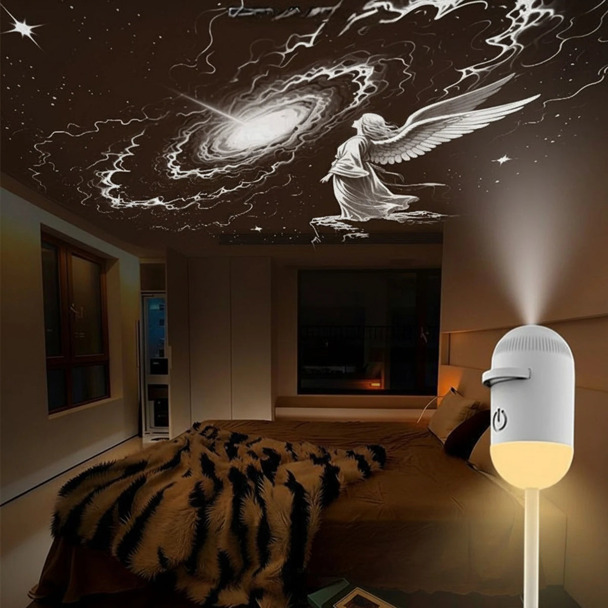 Mini Galaxy Star Projector Night Light Starry Sky Ambient La