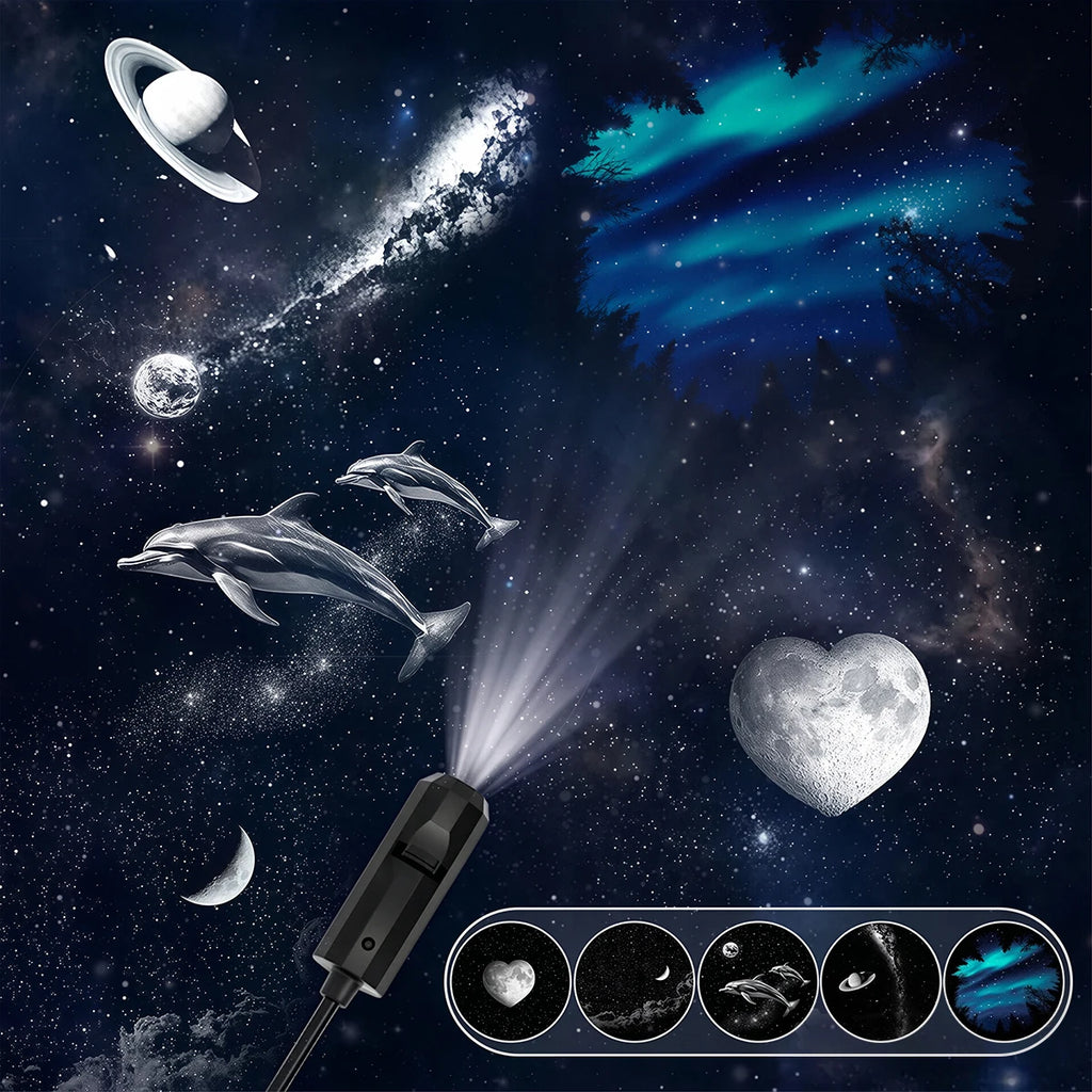Car Starry Sky Projector Lamp USB Powered Galaxy Night Light