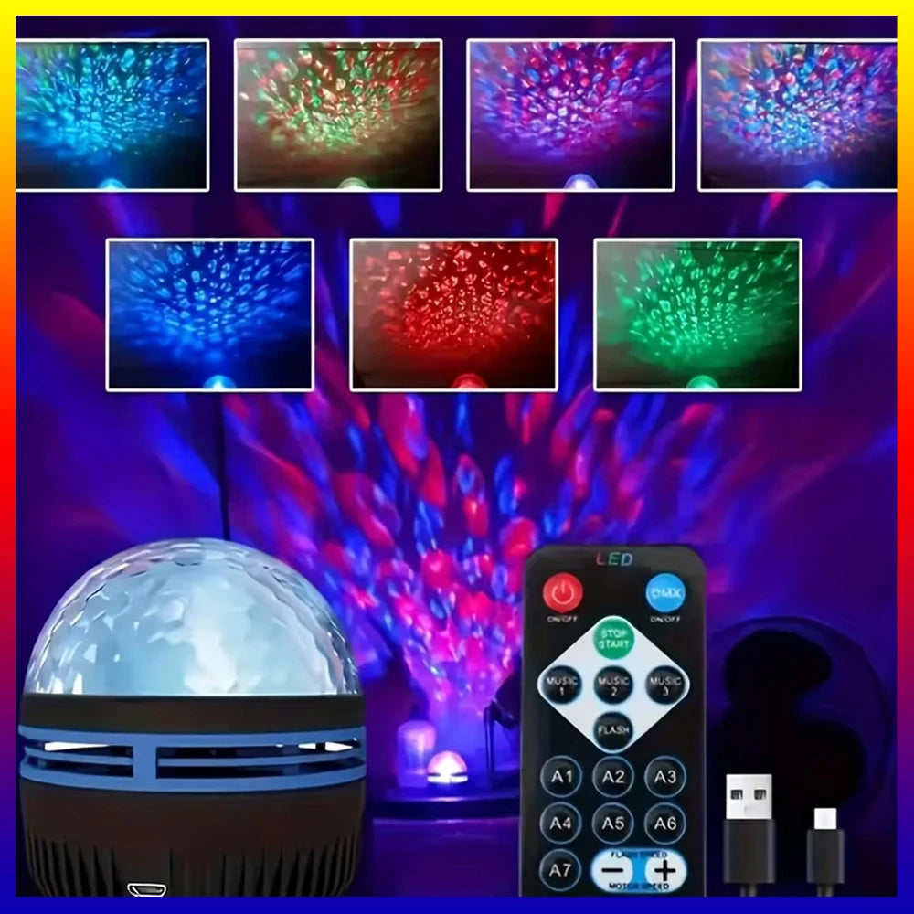 LED Starry Night Sky Projector Aurora USB Remote Control RGB